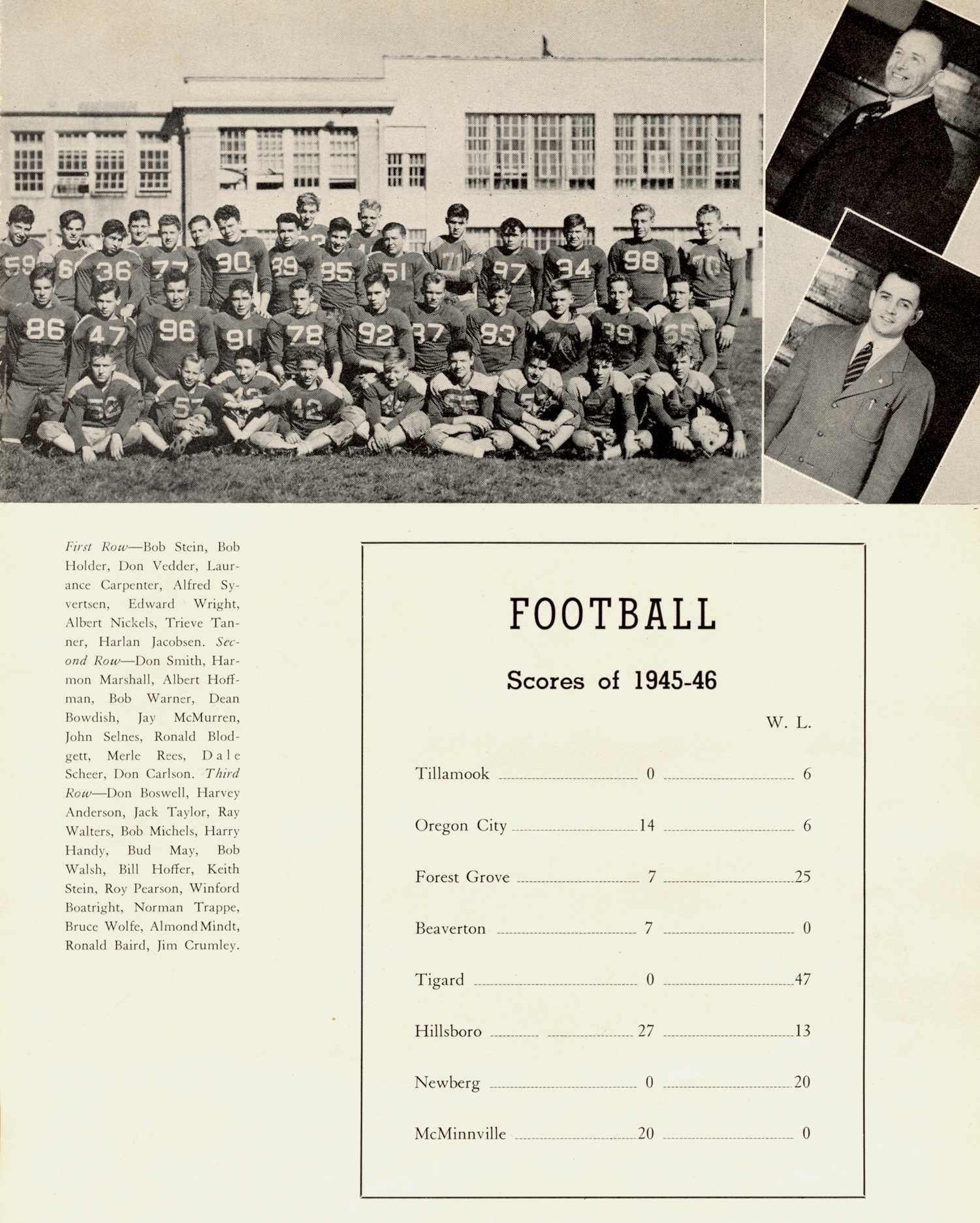 1943 football team photo #1 