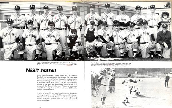 1967 Baseball Team 