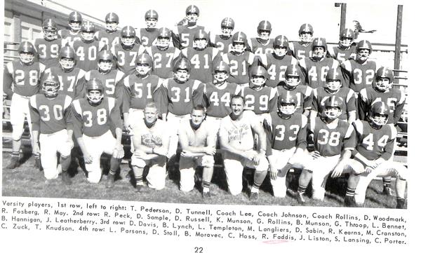 1967 Varsity Football Players 