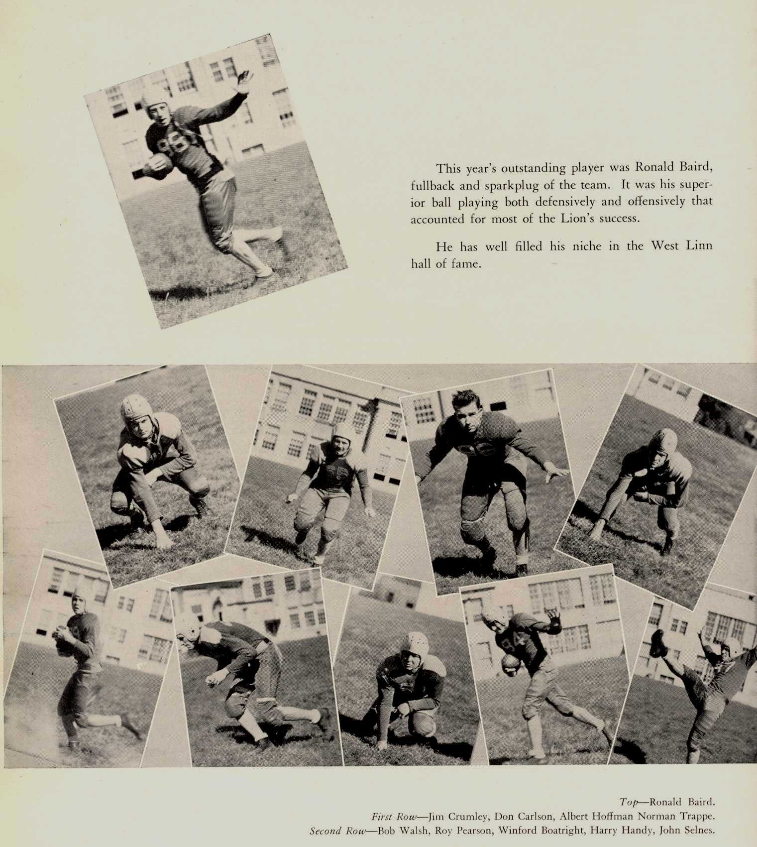 More 1946 football photos, with special mention of Ronald Baird 