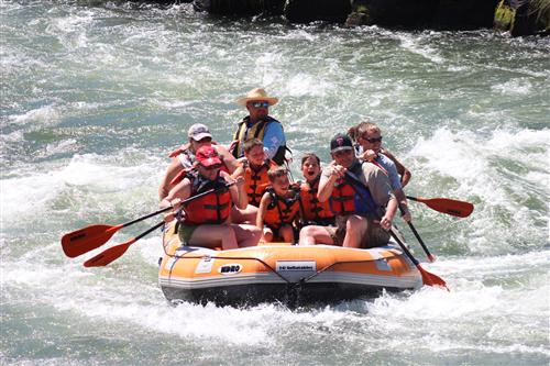 Me in the red cap! My first time whitewater rafting on the Deschutes River! 