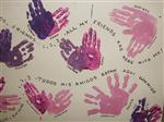 mural of hand prints 