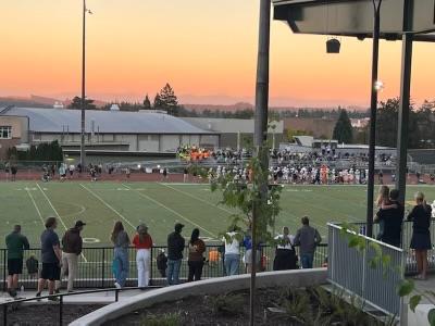 Sunset view from stadium