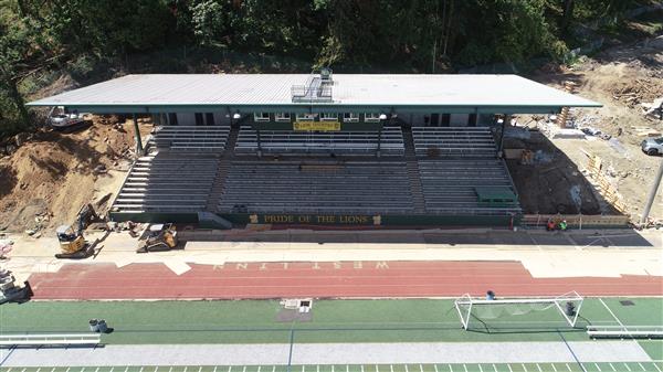 High school bleachers construction