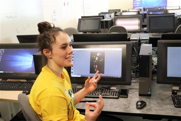 student in Journalism CTE program shares a story about their contribution to the yearbook
